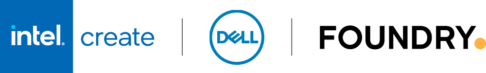 Intel Create, Dell, and Foundry logos