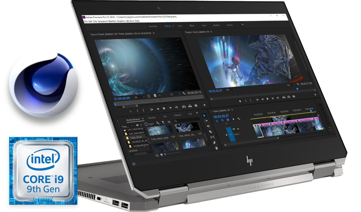 HP ZBook Studio x360 + Cinema 4D